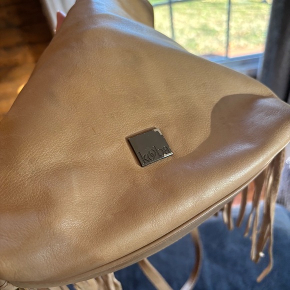 Kooba Real Leather Crossbody Purse, Western Leather Tassels - Picture 6 of 9